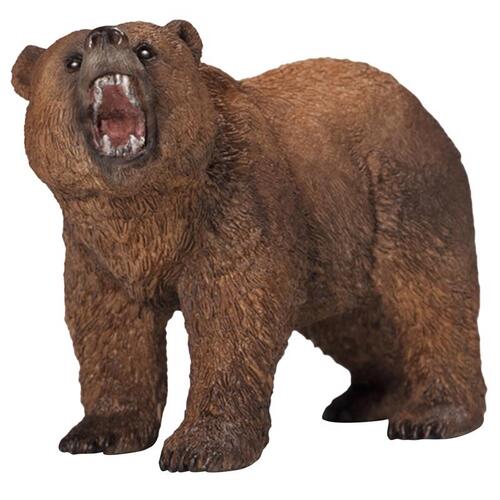 Bear Toy Wild Life Grizzly Plastic Brown Brown - pack of 5