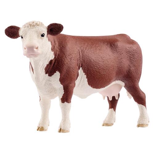 Hereford Cow Toy Farm World Plastic Brown/White Brown/White