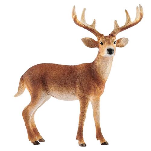 White Tailed Buck Deer Toy Wild Life Plastic Brown Brown