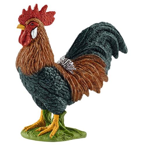 Rooster Toy Farm World Plastic Multicolored Multicolored - pack of 5