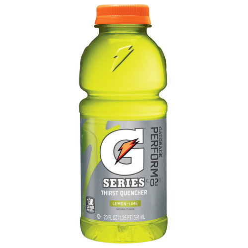 Gatorade 32868 Thirst Quencher Sports Drink, Liquid, Lemon-Lime Flavor, 20 oz Bottle