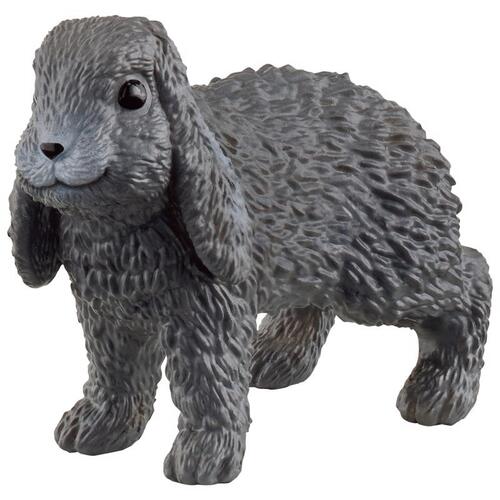 Gray Lop-eared Rabbit Toy Animal Figure, Ages 3 & Up Black