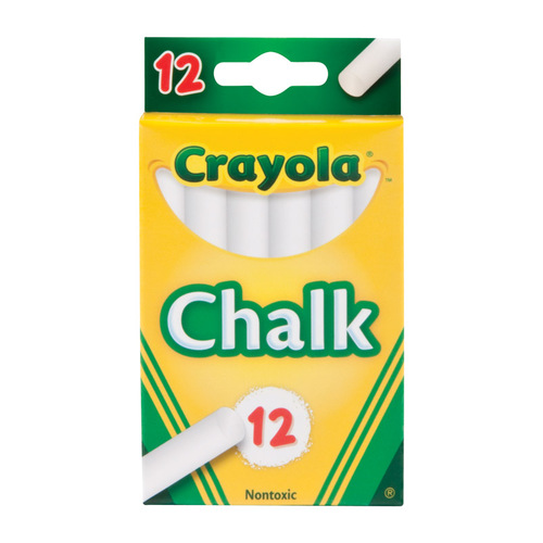 Chalk Nontoxic White White - pack of 6
