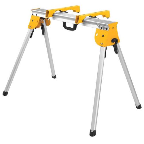 Work Stand with Miter Saw Mounting Bracket, 1000 lb, 36 in W Stand, 32 in H Stand, Aluminum Black/Silver/Yellow