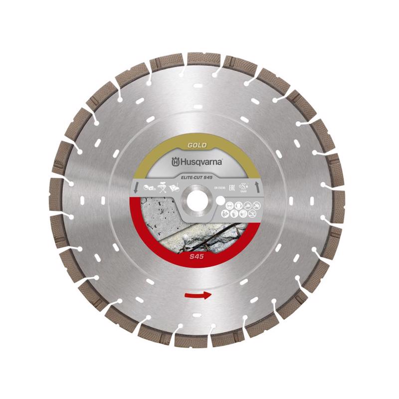 Husqvarna 599494725 Circular Saw Blade Exo-Grit 14" D X 1" Elite-Cut S45 Diamond 24 teeth