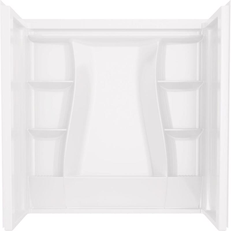 Delta B23205-6032-WH Classic 500 60 in. W x 61.25 in. H x 32 in. D Direct-to-Stud Alcove Tub Surrounds in High Gloss White