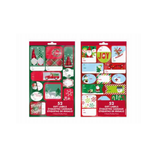 52CT XMAS Gift Labels - pack of 12