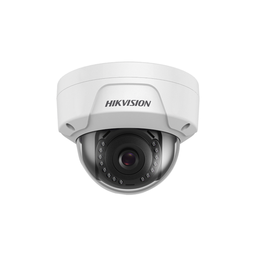 Fixed Dome Network Camera, 2 MP, 1920  1080 Resolution, 4mm Fixed Lens, F2.0, Digital WDR, Built-in Microphone, 12VDC, PoE, H.265+, IP67, IK10, UL, FCC, Hikvision White