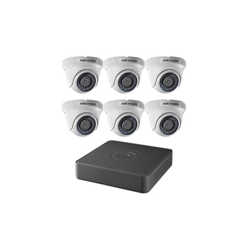HIKVISION EKT-K82T26 Turbo Heavy Duty Value Express Kit, (1) 8-Channel DVR with 2 TB HDD, (6) Turbo Heavy Duty 2 MP Outdoor EXIR Turret Camera