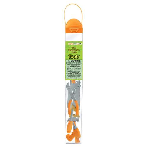 Safari Ltd 689604 Tools Toy Toob Plastic Gray/Orange 8 pc Gray/Orange