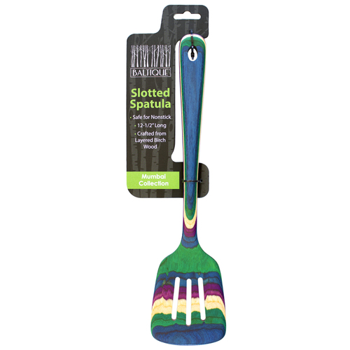 Slotted Spatula Baltique Multicolored Birch Wood Multicolored - pack of 12