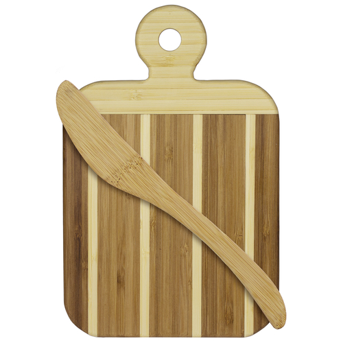 Totally Bamboo 20-6751 Cutting Board Set 9" L X 6" W X 0.5" Bamboo Striped Natural