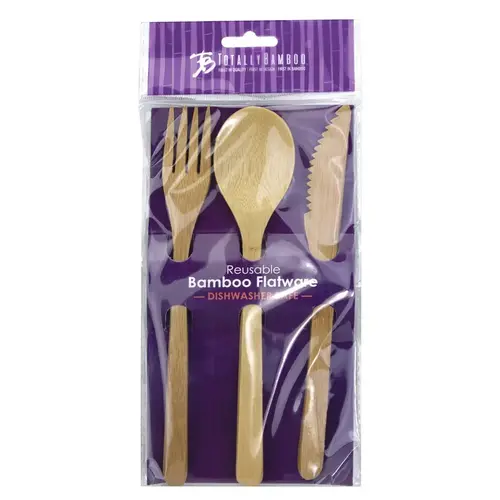 Totally Bamboo 20-2006 Flatware set Brown Bamboo Brown