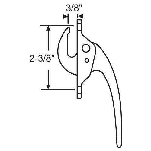 LOCKING HANDLE-WHITE