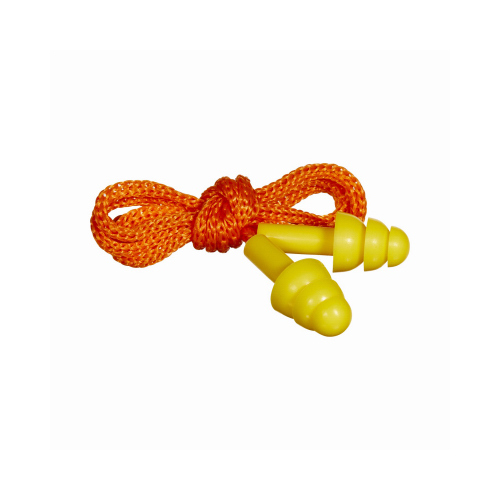 Deluxe Ear Plugs, Corded with Case, Orange