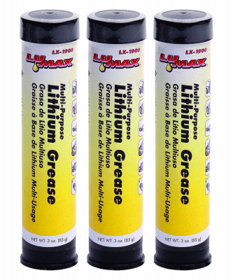 LuMax LX-1901 Multi-Purpose Lithium Grease, 3 oz. Each - pack of 3