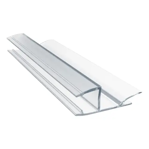 180-Degree Polycarbonate Strike And Door 'H' Jamb With Vinyl Insert For 3/8" Glass - 36" Stock Length