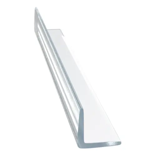 Multi-Purpose Polycarbonate 'L' Angle Jamb Seal With Pre-Applied Tape -  84" Length Clear - pack of 25