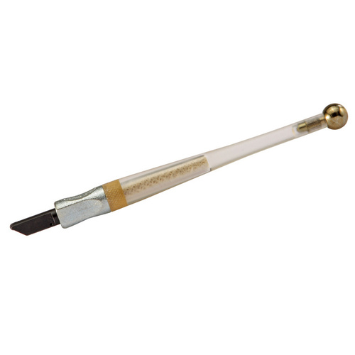 Gold-Tip Designer II Narrow Head Glass Cutter with Clear Plastic Contour Grip Handle