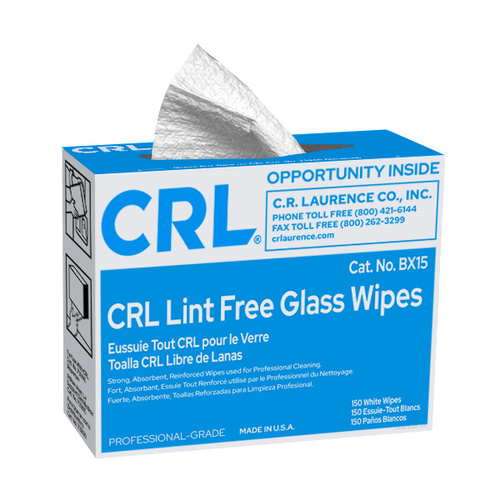 CRL BX15 150 Lint-Free Glass Wipes