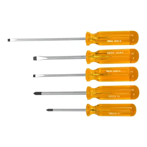 Standard Set of Five Assorted Screwdrivers