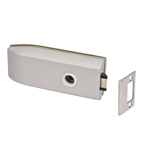 Clear Anodized Glass Mounted Passage Latch