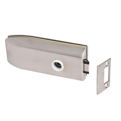Brushed Stainless Glass Mounted Passage Latch
