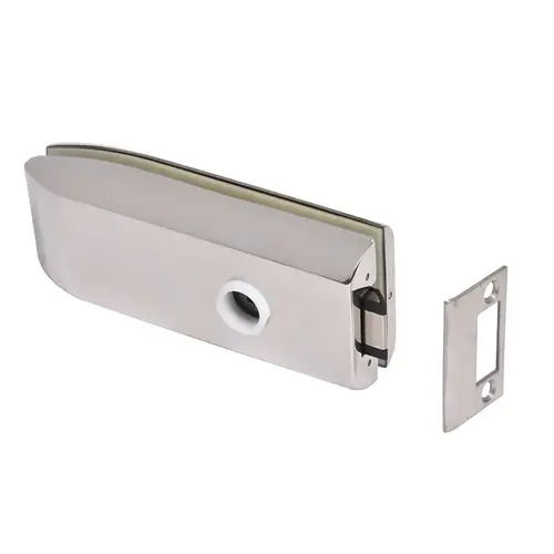 Polished Stainless Glass Mounted Passage Latch