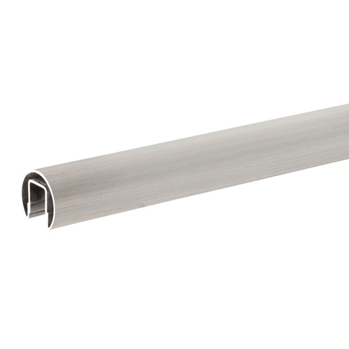 316 Grade Brushed Stainless 1-1/2" Premium Cap Rail for 1/2" Glass - 120"