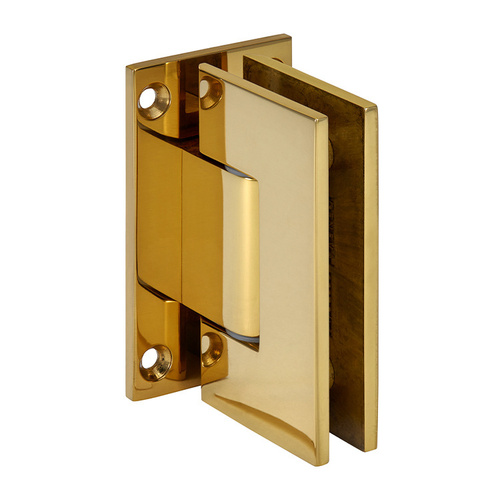 CRL GEN337BR Polished Brass Geneva 337 Series Adjustable Wall Mount Full Back Plate Hinge