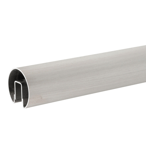 304 Grade Brushed Stainless 2-1/2" Premium Cap Rail for 3/4" Glass - 120"