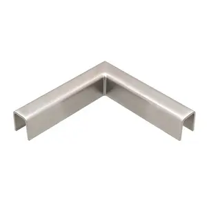 CRL GRL10HBS 316 Brushed Stainless 90 Degree Horizontal Corner for 11 Gauge Low Profile Cap Railings