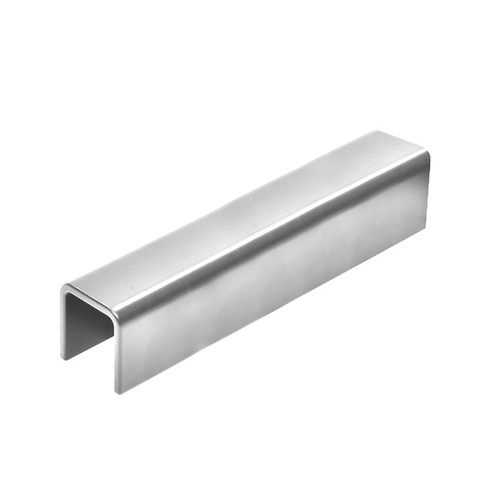 Polished Stainless 11 Gauge Cap Rail for 3/4" Monolithic Tempered Glass - 120"