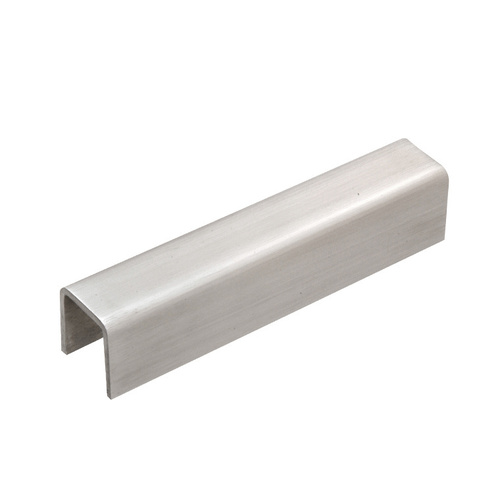 CRL GRL107BS14 Brushed Stainless 11 Gauge Cap Rail for 3/4" Monolithic Tempered Glass - 168"
