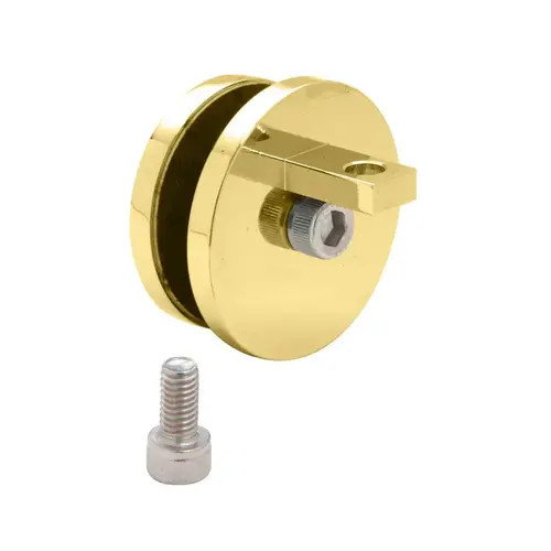 Brixwell C1T90GTCPB Polished Brass 90 Degree Glass To Sliding Track Connector