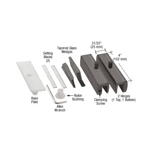 CRL MA010RB Oil Rubbed Bronze Madrid Series Hinge Kit