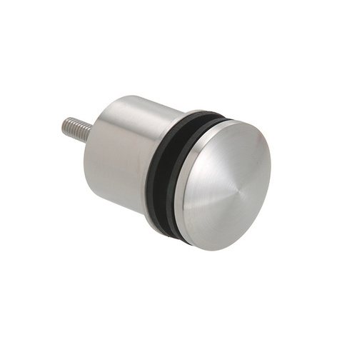 316 Brushed Stainless 2-3/8" x 1-3/4" Point Supported Standoff Base and Domed Cap