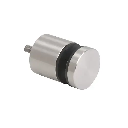 316 Brushed Stainless Glass Rail Standoff Base and Cap - 1-3/4" Projection