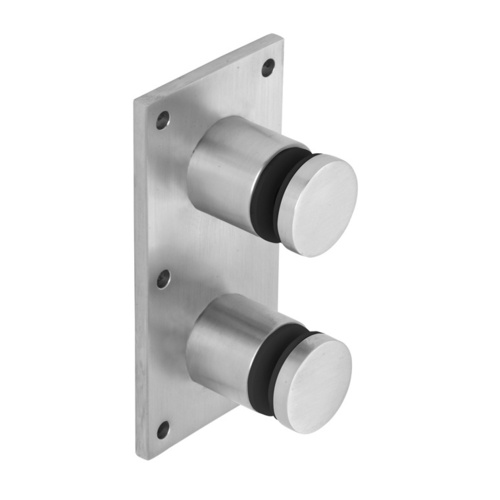 316 Brushed Stainless Steel Standard 2" Glass Rail Standoff Fitting with Mounting Plate