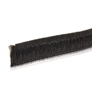 CRL W562C 100ft Roll Vanguard Security Astragal Replacement Pile Weatherstrip, 0.625" Pile Height, 0.125" Backing Width-Black