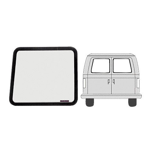 Fixed Window - Left Hand Rear Hinged Door 1992+ Ford Vans 22-15/16" x 19-3/8" with 1/8" Trim Ring