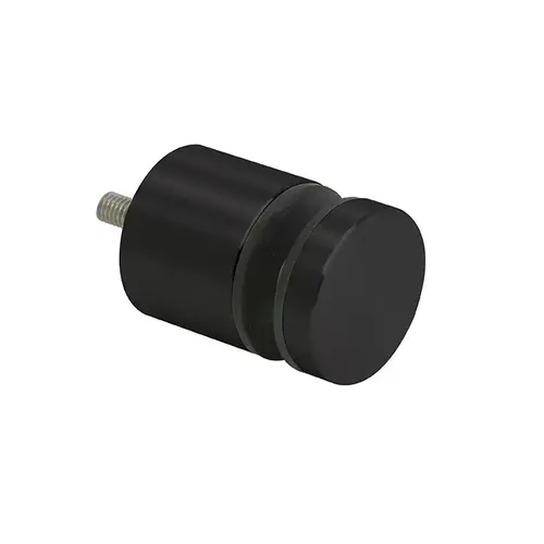 Matte Black Glass Rail Standoff Base and Cap - 1-3/4" Projection
