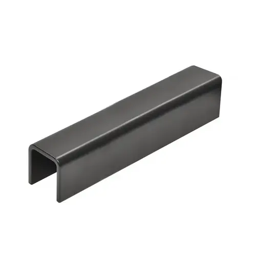 Matte Black 11 Gauge Cap Rail for 3/4" Monolithic Tempered Glass - 120"