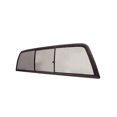 Tri-Vent Three Panel Truck Sliding Window with Dark Gray Glass for 1983-1997 Ford Ranger Standard Cab