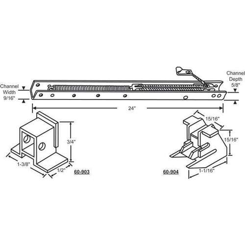 24in Channel Balance With Ends 60-904A/60-903A