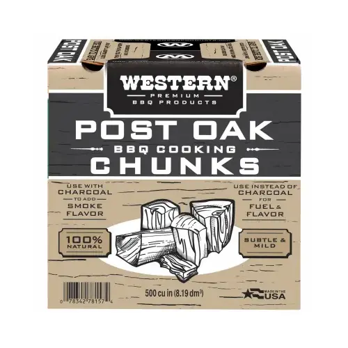 DURAFLAME COWBOY INC 78157 Grill Cooking Chunks, Post Oak, 500 Cu. In.