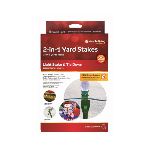 SIMPLE LIVING SOLUTIONS LLC 717025 25CT 2/1 Yard Stakes