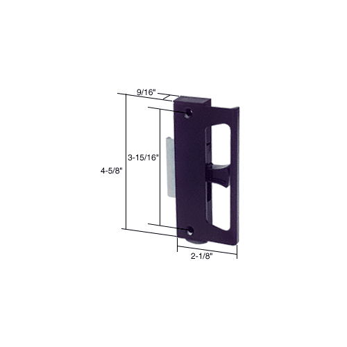 Black Sliding Window Latch and Pull with 3-15/16" Screw Holes