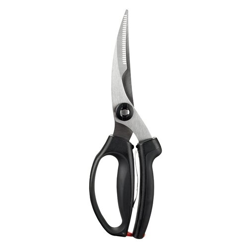 Poultry Shears, Stainless Steel Blade, Plastic Handle, Black, 9-1/2 in OAL