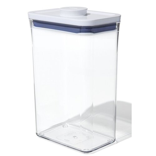 POP Food Container, 2.7 qt Capacity, Plastic, Clear, 4.3 in L, 6-1/2 in W, 9-1/2 in H